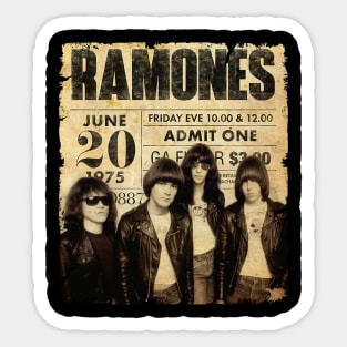 RAMONES 1975 Sticker